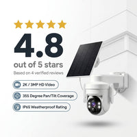 2K Solar Security Wireless Camera Outdoor, 2 Pack 2.4Ghz Wifi Battery Camera, 355° View Pan/Tilt Solar Camera with PIR Alarm, 2-Way Audio, Color Night Vision, IP65 Waterproof, Cloud & SD Storage — Results & Stats