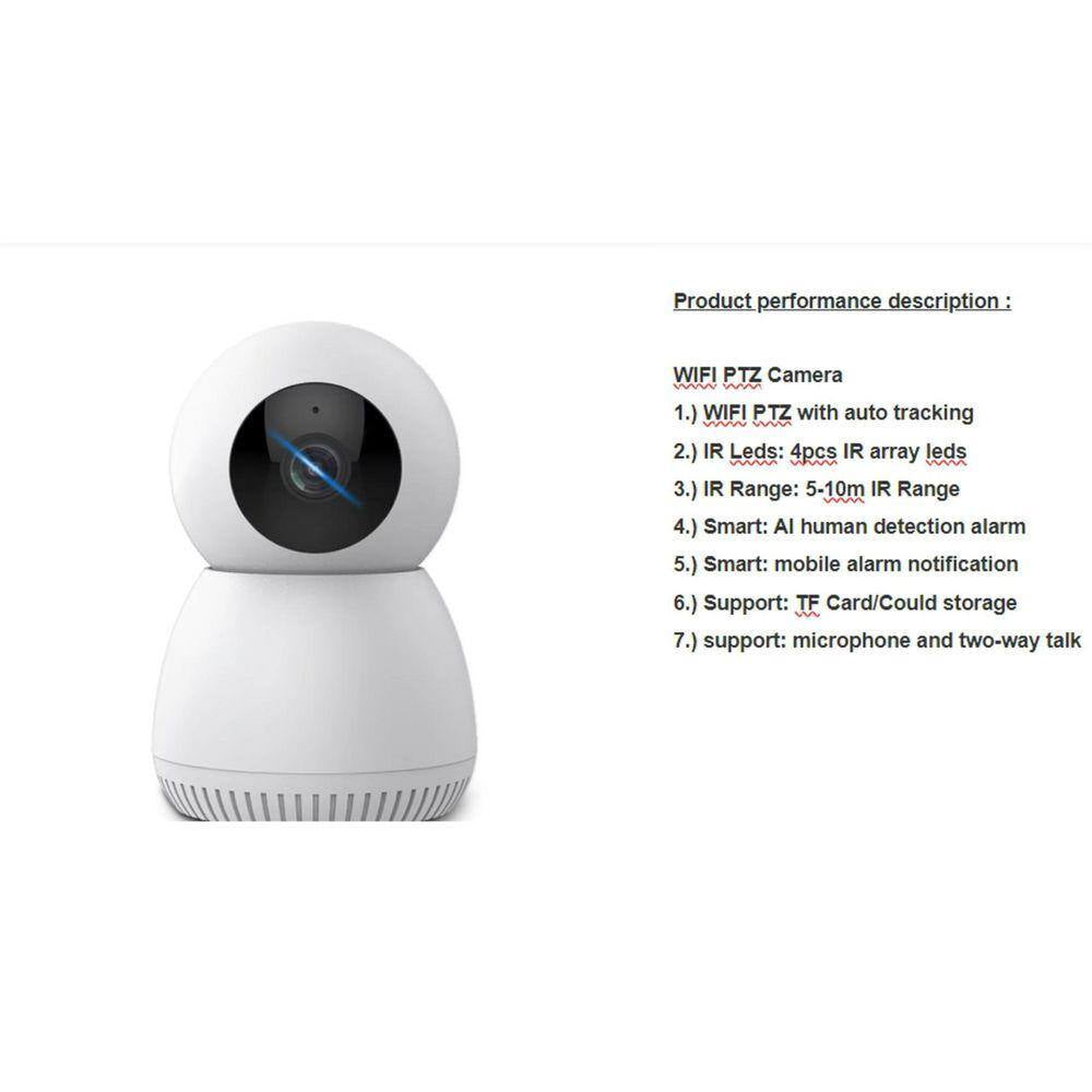 Wired Smart Outdoor Plug-In Security Camera with Night Vision, 24/7 Recording