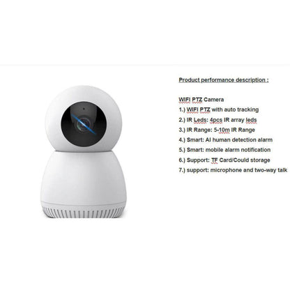 Wired Smart Outdoor Plug-In Security Camera with Night Vision, 24/7 Recording