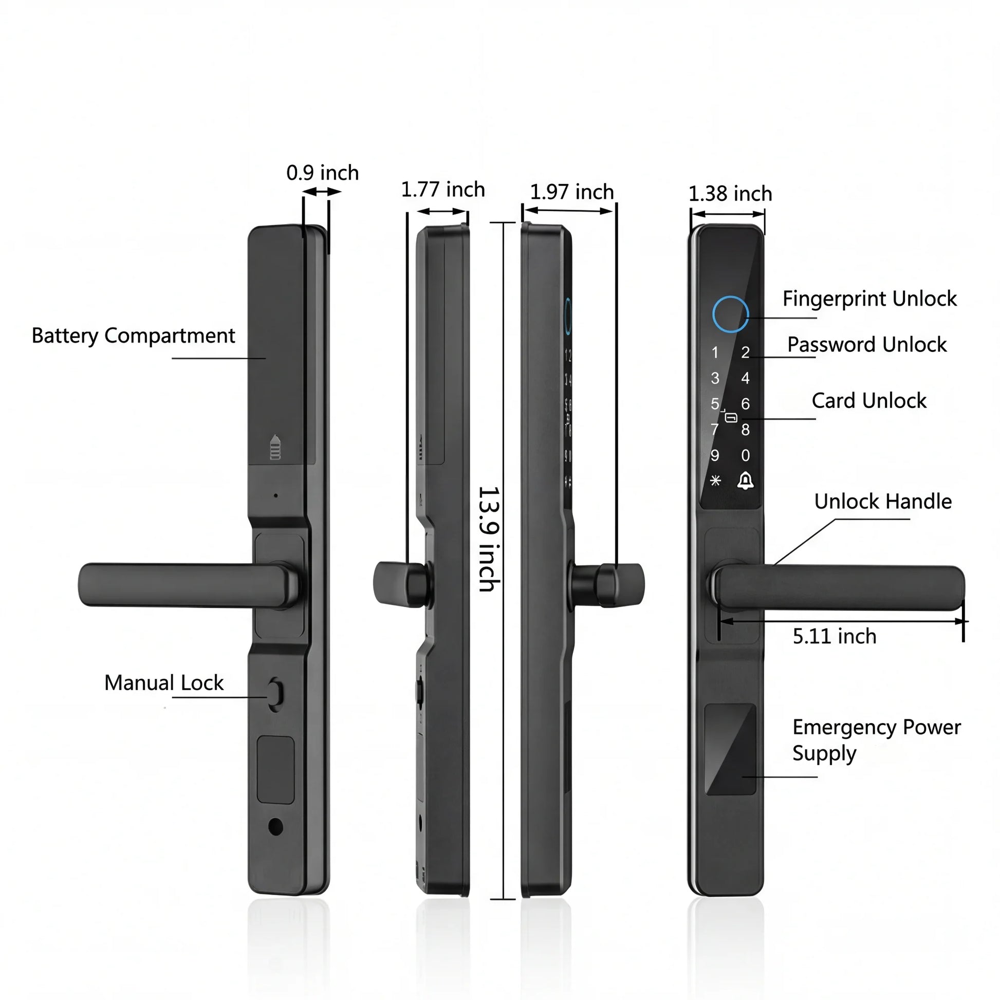 MS01 Smart Lock - Black