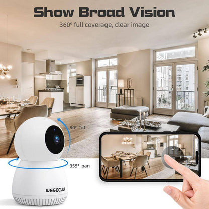 Wired Smart Outdoor Plug-In Security Camera with Night Vision, 24/7 Recording