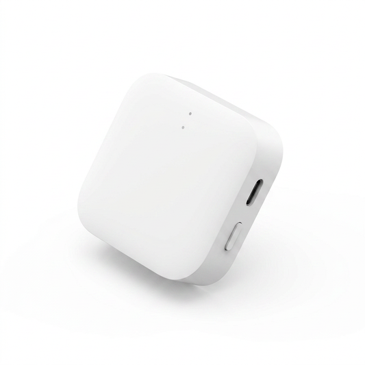 Smart Multi-Mode Gateway, Zigbee 3.0 & Bluetooth Mesh Hub, Tuya Smart Life App Control, Compatible with Alexa & Google Home, 2.4Ghz Wireless Bridge (White) — Studio Shot