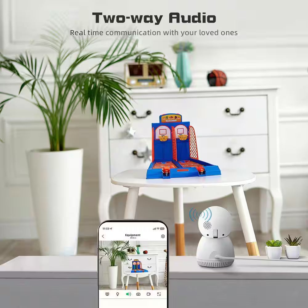 Wired Smart Outdoor Plug-In Security Camera with Night Vision, 24/7 Recording